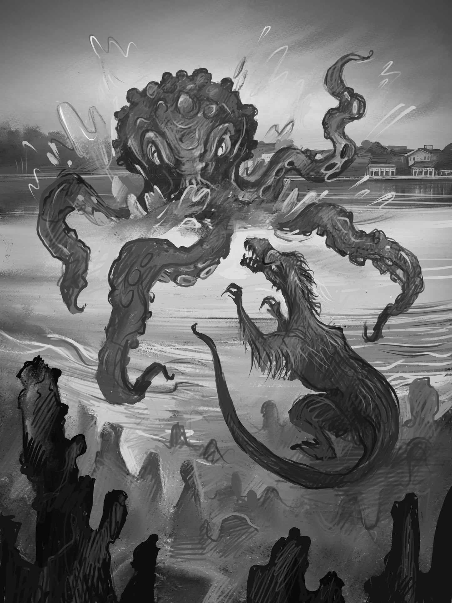 Pre-Historic Beasts (Canvas)