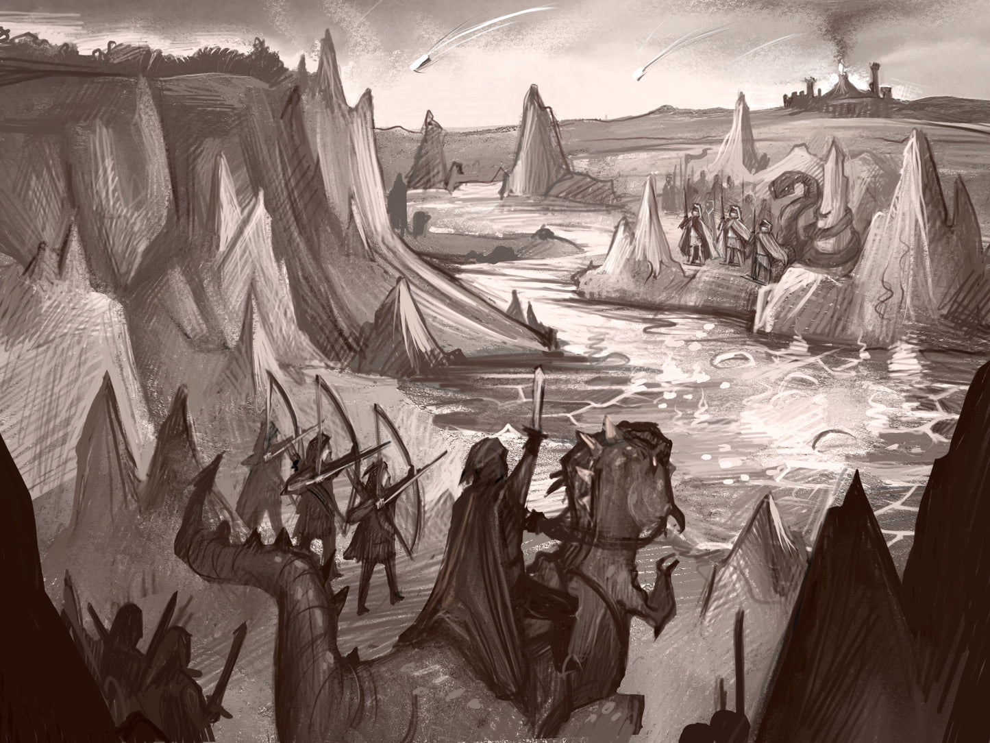 The Battle of Magma Valley (Canvas)